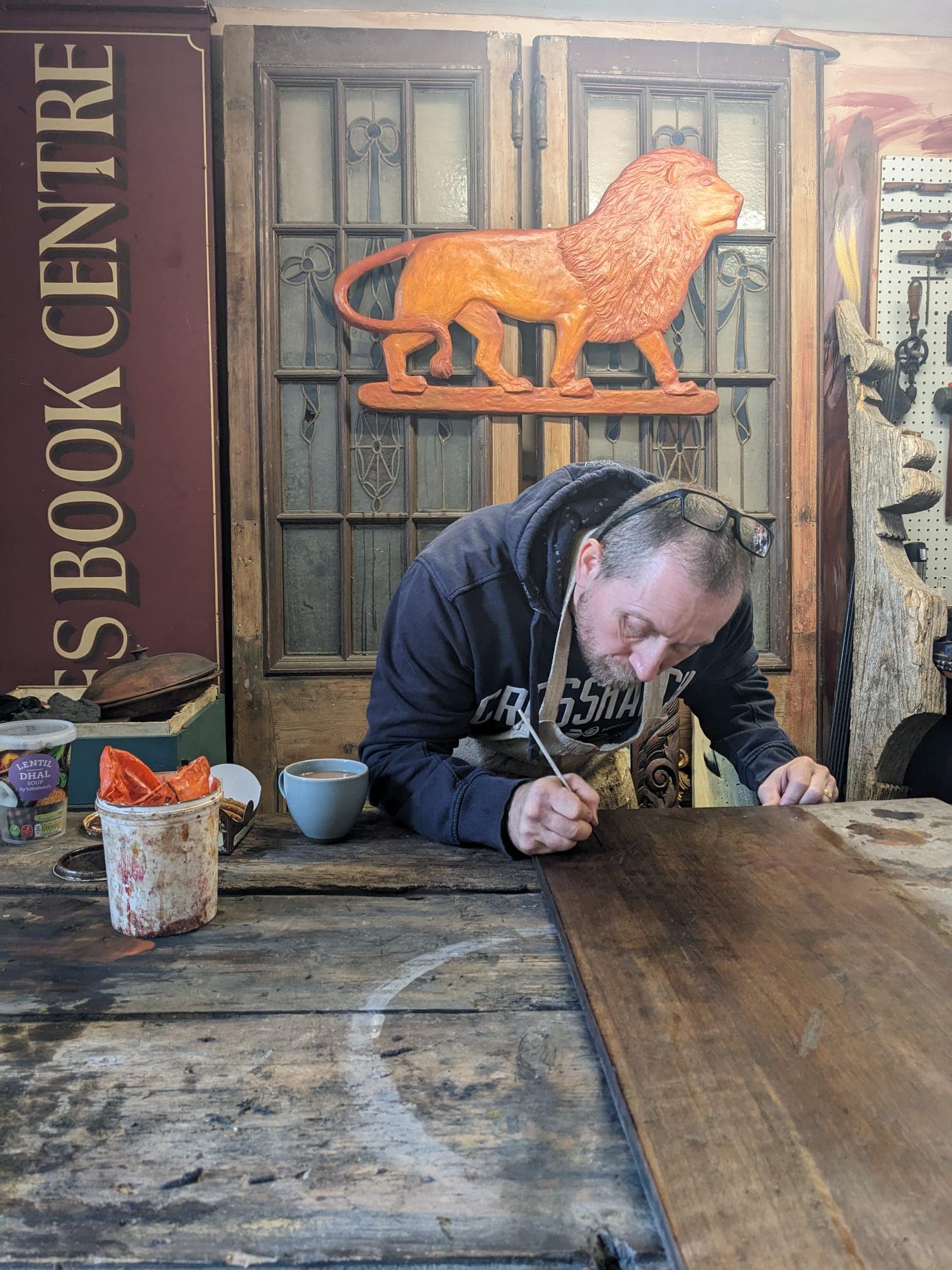 Student learning shellac application